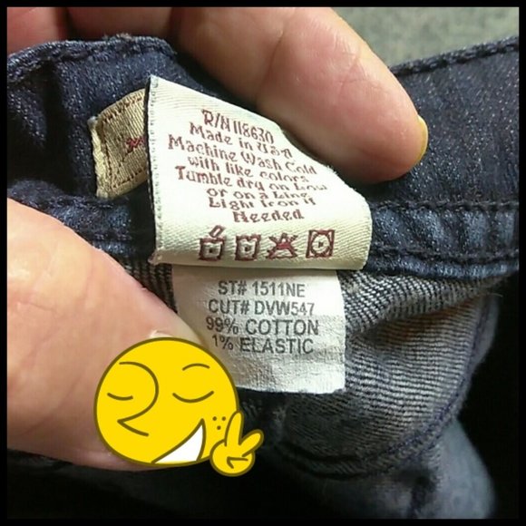 Denim of Virtue Jeans Low-Rise Dark Wash Flare 28 - Picture 7 of 7